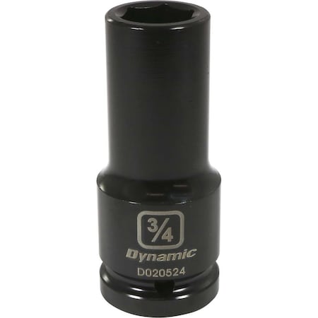 Dynamic 3/4" Drive Deep Socket, Black Phosphate, Tools 3/4" Drive 6 Point SAE, 3/4" Deep Length D020524